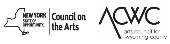 Two logos: New York State Council on the Arts and Arts Council for Wyoming County